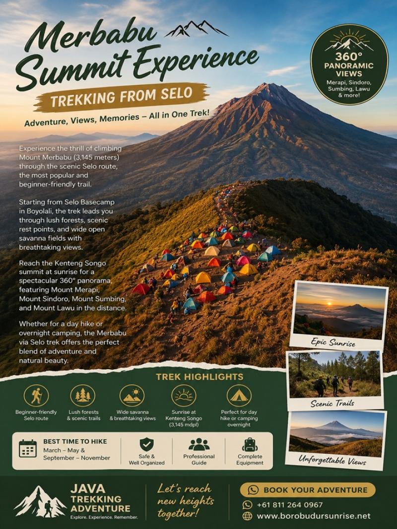 Hiking Mount Merbabu Summit Hiking Mount Merbabu Summit
